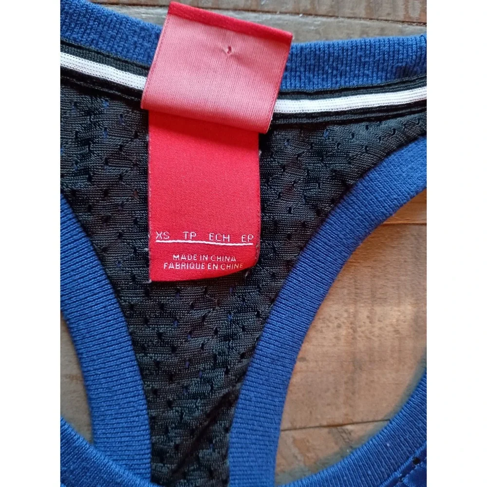 Nike‎ Black And Blue Mesh Double Layer Racer Back Tank 